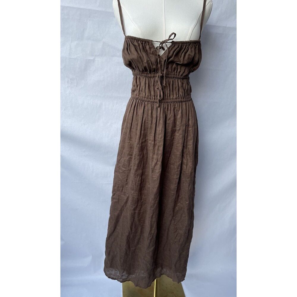 Faithfull the Brand Brown Midi Dress